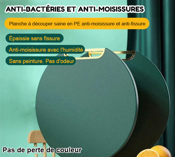 Tatxmalv Planche à Découper Double Face Inox 304 + Paille De Blé – Antibactérienne, Anti-Rayures Avec Poignées, 36,5 X 25 Cm