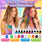 🔥Dernier jour : 50 % de réduction !🌈 Kit d’applicateurs de craies capillaires temporaires 12 couleurs