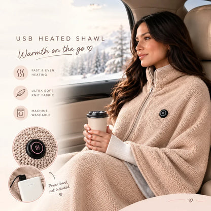 🔥 Soldes de Noël – 50 % de réduction ! ❄️ Restez au chaud tout l'hiver – Couverture-châle chauffante électrique portable, douce et confortable, pour la maison, le bureau ou les déplacements.