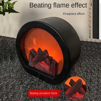 Lanterne décorative sans flamme à LED pour cheminée