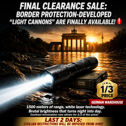🔥 Lampe torche laser blanche zoom ultra-lumineuse 'Tongtianpao'