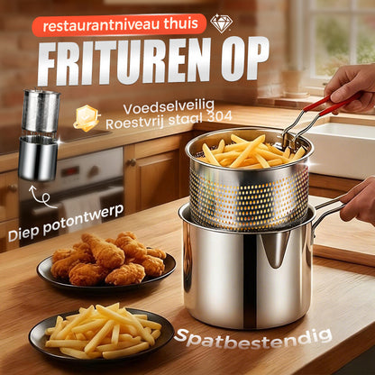 🔥 Friteuse multifonction de 304 acier inoxydable