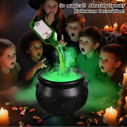 ✨🎃Halloween Decorations intérieure - Chaudrons de sorcières avec bouteilles de potion flottantes magiques et brouillard