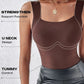 🏆 Dernier jour, 50 % de réduction ! 💐 Débardeurs thermiques à encolure en U pour femmes avec soutien-gorge intégr