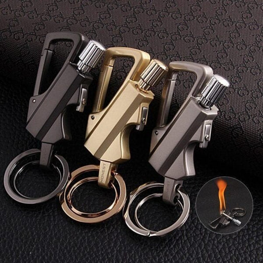 🔥💖 PROMO -50% ! Porte-clés Briquet à Silex – apparence, Rechargeable & 10 000 Utilisations | Survie, Camping & Cadeau (4 Modèles)