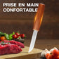 Ensemble de Couteaux Doubles 2 en 1 avec Manche en Bois
