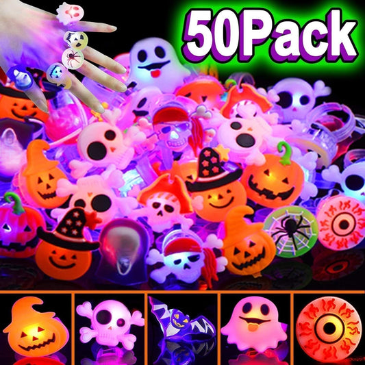 🎁 Couronne Lumineuse LED Halloween 😍 - Lot de 50 pièces