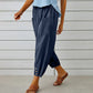 💞Pantalon large à jambes droites pour femme – Coton et lin respirants, coupe flatteuse et poches pratiques 👖