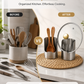 🔥 50 % DE RÉDUCTION ! 🍳 Organisateur d’Ustensiles de Cuisine Multifonctionnel – Acier Inoxydable – Design Vertical Compact & Base Stable pour Plan de Travail Rangé 🧂