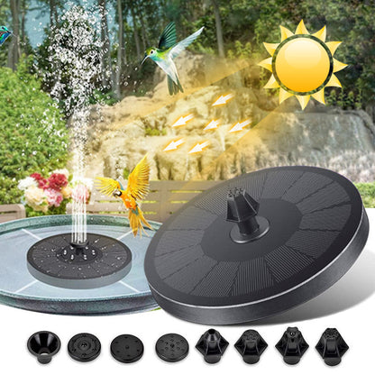 🔥Solar Powered Bird Bath Fountain - Floating Water Pump for Garden, Pond & Patio