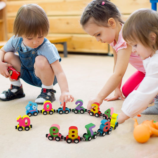 🧩 50% DE RÉDUCTION SOLDES! ✨ Puzzle Magnétique Chiffres & Lettres avec Voiture en Bois - Jeu Éducatif pour Apprendre l'Alphabet et les Nombres 🚗🔤