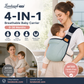 🎉 Soldes 2026 — Plus de 30 000 vendus ! 👶 Porte-bébé respirant 4 en 1 – 0-36 mois, portage ventral/dorsal/face au parent/face au monde – Confort mains libres pour le parent et le bébé ! ✨