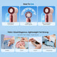 💨Mini ventilateur portable avec affichage LED –👍 Ventilateur de poche turbo 5 vitesses.✨ Rechargeable par USB, refroidissement rapide idéal pour les voyages et le maquillage. Cadeau parfait. Réfrigération portable.