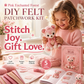 🎀50 % DE RÉDUCTION🎁Kit de patchwork en feutrine à faire soi-même Forêt enchantée rose
