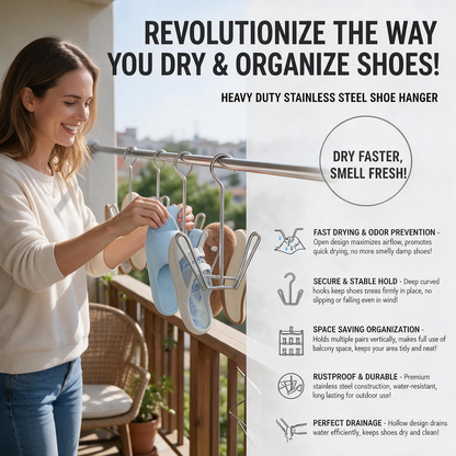 👟 50 % DE RÉDUCTION MAINTENANT ! Support de séchage pour chaussures en matériau résistant – Séchage et rangement 2 en 1, accroche les chaussures pour les faire sécher rapidement, gain de place et hygiène