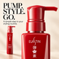 Close-up of the pump on the red Curl Defining Styling Cream bottle.