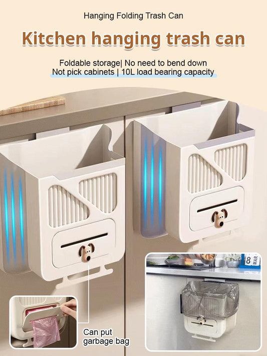 Poubelle de cuisine pliable et suspendue