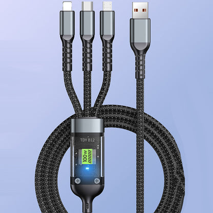 🔌 ACHETEZ 2, OBTENEZ 1 GRATUIT! ⚡ Câble de Charge Super Rapide 3-en-1 – Transparent, lumineux & compatible multi-appareils – Charge rapide et stylée au quotidien 📱