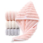 🔥Vente chaude 45% de réduction🔥Capuchon de serviette de séchage de cheveux avec bouton