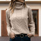 Pull col roulé tricoté à manches longues pour femme