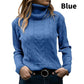 Pull col roulé tricoté à manches longues pour femme