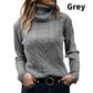 Pull col roulé tricoté à manches longues pour femme