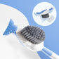 Ensemble de brosses de nettoyage pour toilettes avec ventouse murale