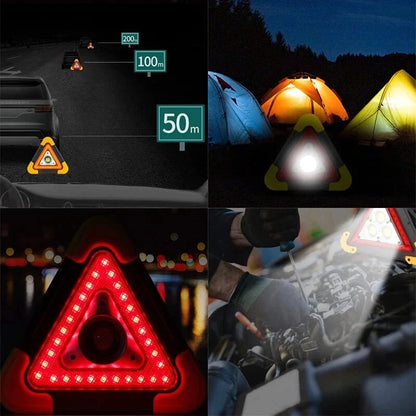 🚗Grande promotion - 55% de réduction🆘3-EN-1 Lampe de Signalisation d'Urgence Solaire Triangulaire pour le Bord de Route✨