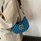 Sac à bandoulière matelassé à motif boulettes pour femme