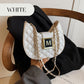 Sac à bandoulière matelassé à motif boulettes pour femme
