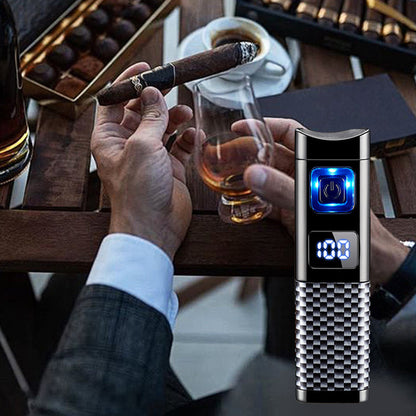 Briquet à Torche Rechargeable et Remplissable avec Affichage LED