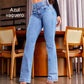 👖 50 % DE RÉDUCTION ! 💃 Jean évasé stretch à taille haute – Silhouette élancée, confort optimal et style intemporel ✨