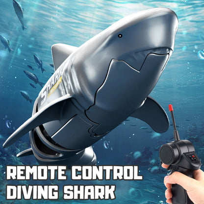 🦈 50% OFF NOW!🌊 Remote Control Diving Shark Toy – Realistic Swimming Action & Waterproof – Interactive Pool Bath Gift for Kids 🎁