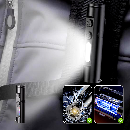 🔥Vente à chaud à l'échelle mondiale🔥Mini lampe de poche magnétique multifonctionnelle rechargeable pour porte-clés🎉