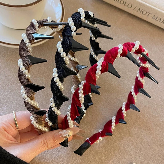 📢✨Promotion Lightning 50% de réduction!   🌸Serre - tête vintage en perles artificielles🫧