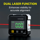 📐Jauge d‘Angle Numérique Magnétique 4 Faces – Mesure Laser Précise, Écran LCD Rétroéclairé & Auto-Calibrage