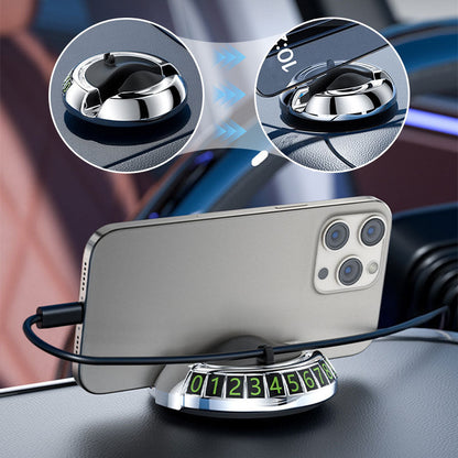 Support de téléphone pour voiture avec plaque d'immatriculation