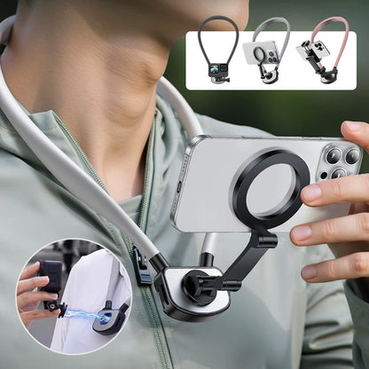 Support pour téléphone magnétique en silicone en forme de U pour le cou - Offre à durée limitée : 🔥20 % de réduction 🔥+ 🚀 livraison gratuite 🚀