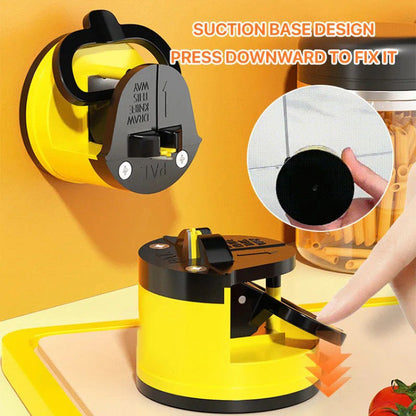 Mini Aiguiseur de Couteaux avec Base à Ventouse