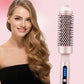 Brosse à Coiffer 2 en 1 pour Volume - Température Réglable, Céramique Tourmaline - Noir/Rose