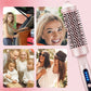 Brosse à Coiffer 2 en 1 pour Volume - Température Réglable, Céramique Tourmaline - Noir/Rose