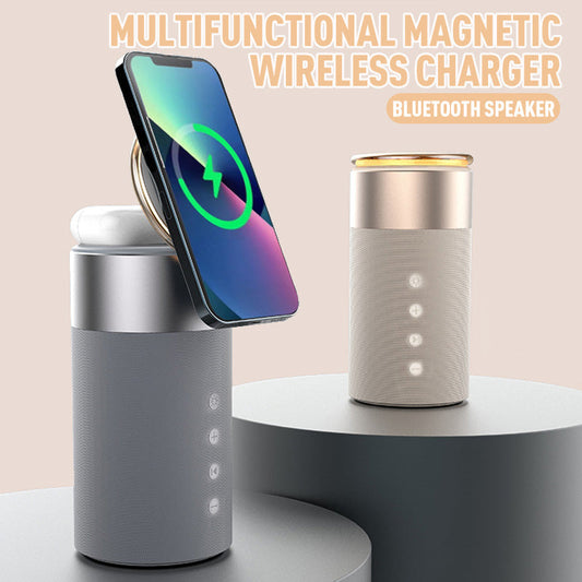 Chargeur Sans Fil Magnétique Multifonction avec Haut-Parleur Bluetooth