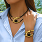 ✨🐌Nouveau design 2025📿#Ensemble en pierre acrylique « Ensemble collier et bracelet bohème vintage