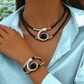 ✨🐌Nouveau design 2025📿#Ensemble en pierre acrylique « Ensemble collier et bracelet bohème vintage