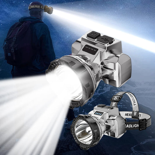 Lampe frontale haute puissance ultra-lumineuse 50 M