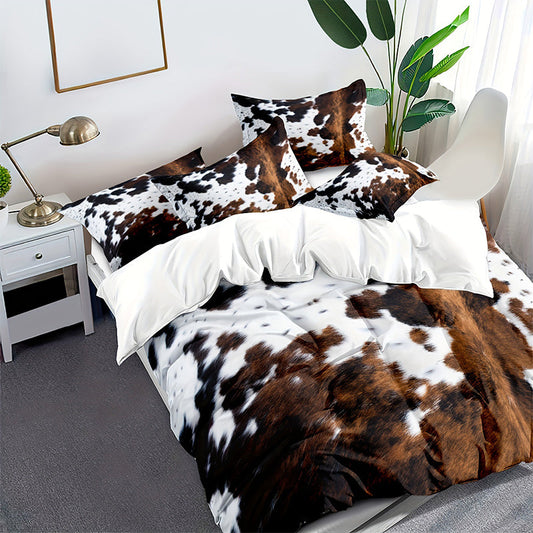 📢50% de réduction🐮Housse de Couette Imprimé Vache – Doux, Léger & Déco Ludique, Ensemble Complet (Housse + Taies) 🛏️✨📦