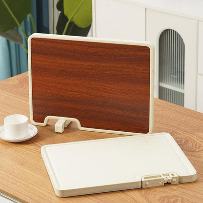 Planche à découper antibactérienne double face avec support