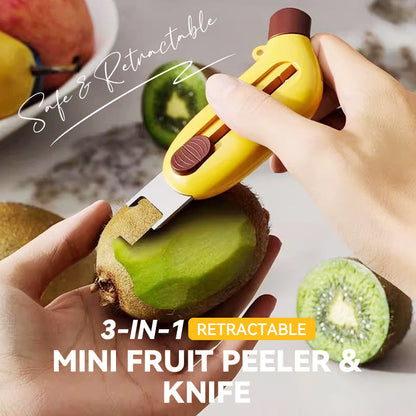3-in-1 Retractable Mini Fruit Peeler & Knife