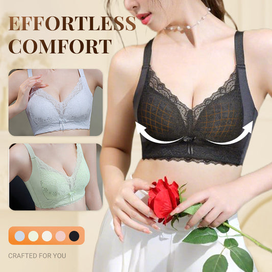 Soutien-gorge minimiseur en dentelle respirante sans armatures pour femme