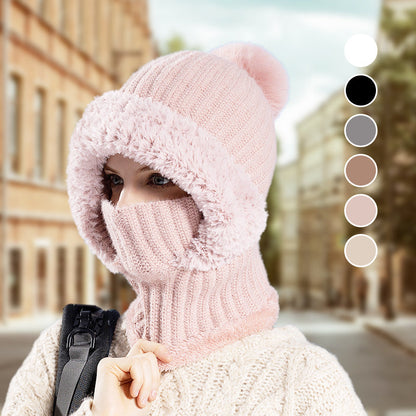 ⏳49 % de réduction pour une durée limitée⏰💃Bonnet Écharpe et Masque 3-en-1 Tricoté d'Hiver pour Femmes